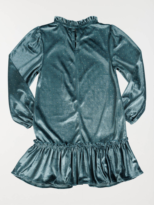 Robe velours pois dorés...