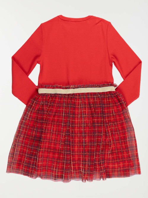 Robe noël tulle carreaux...