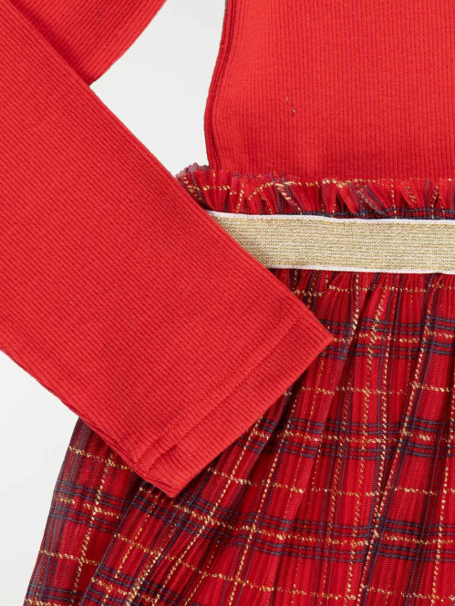 Robe noël tulle carreaux...