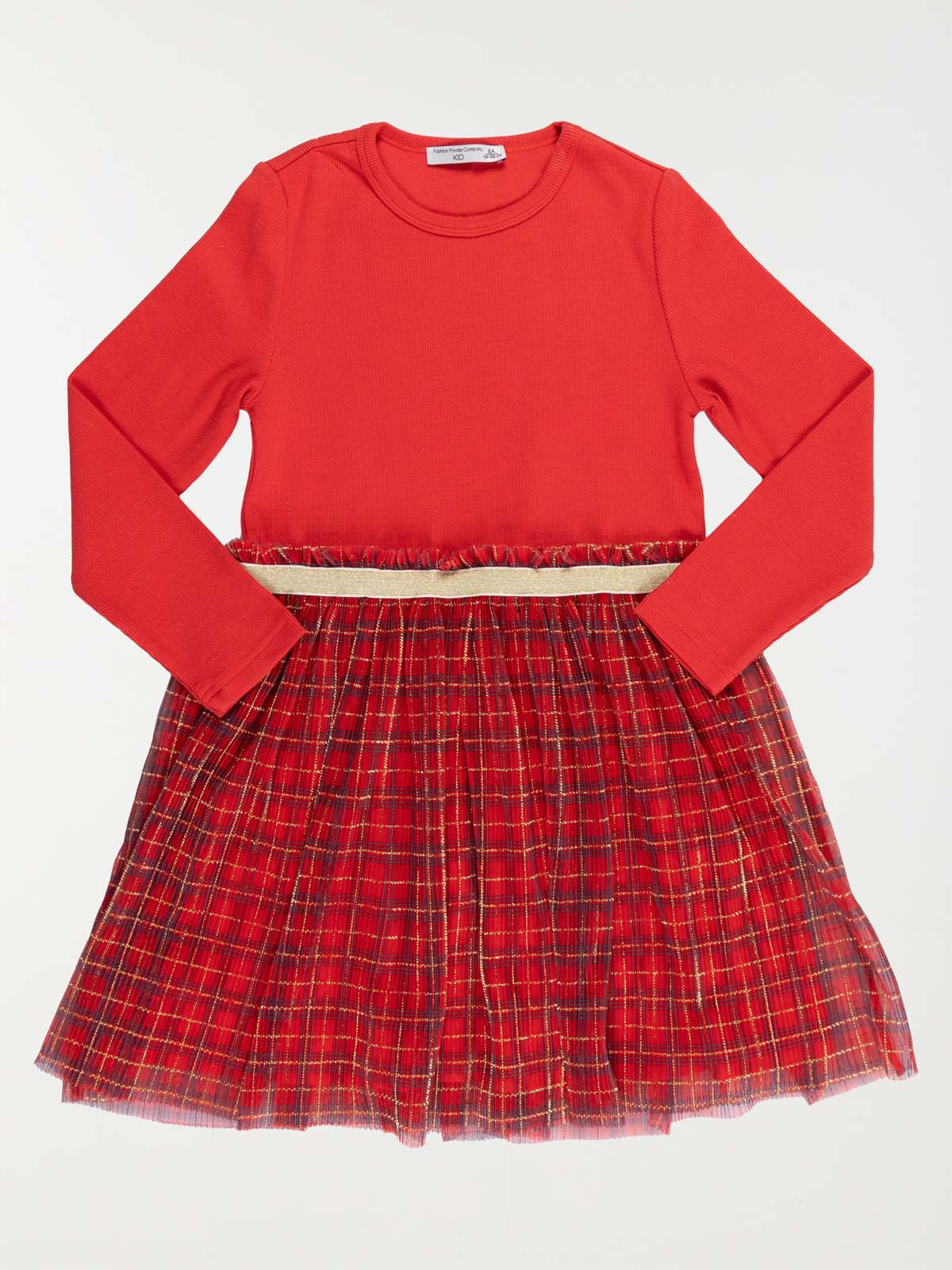 Robe noël tulle carreaux fille (3-12A)
