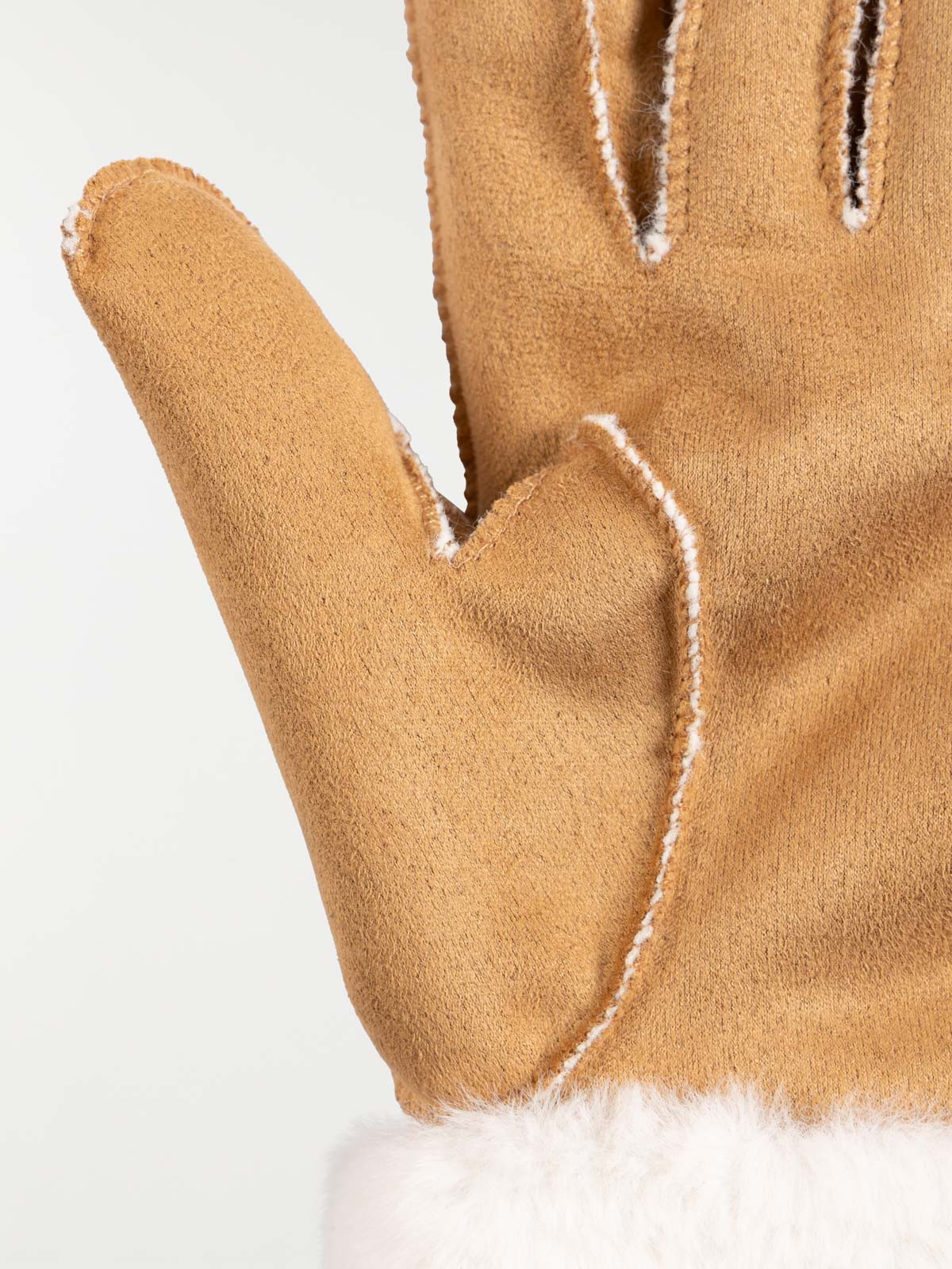 Gants bi-matière femme