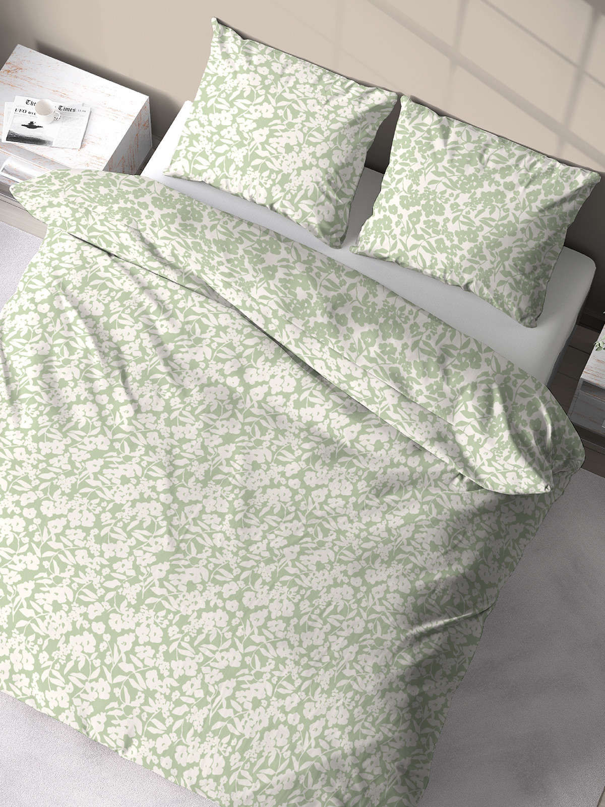 Parure 2 personnes 260x240 cm fleurie