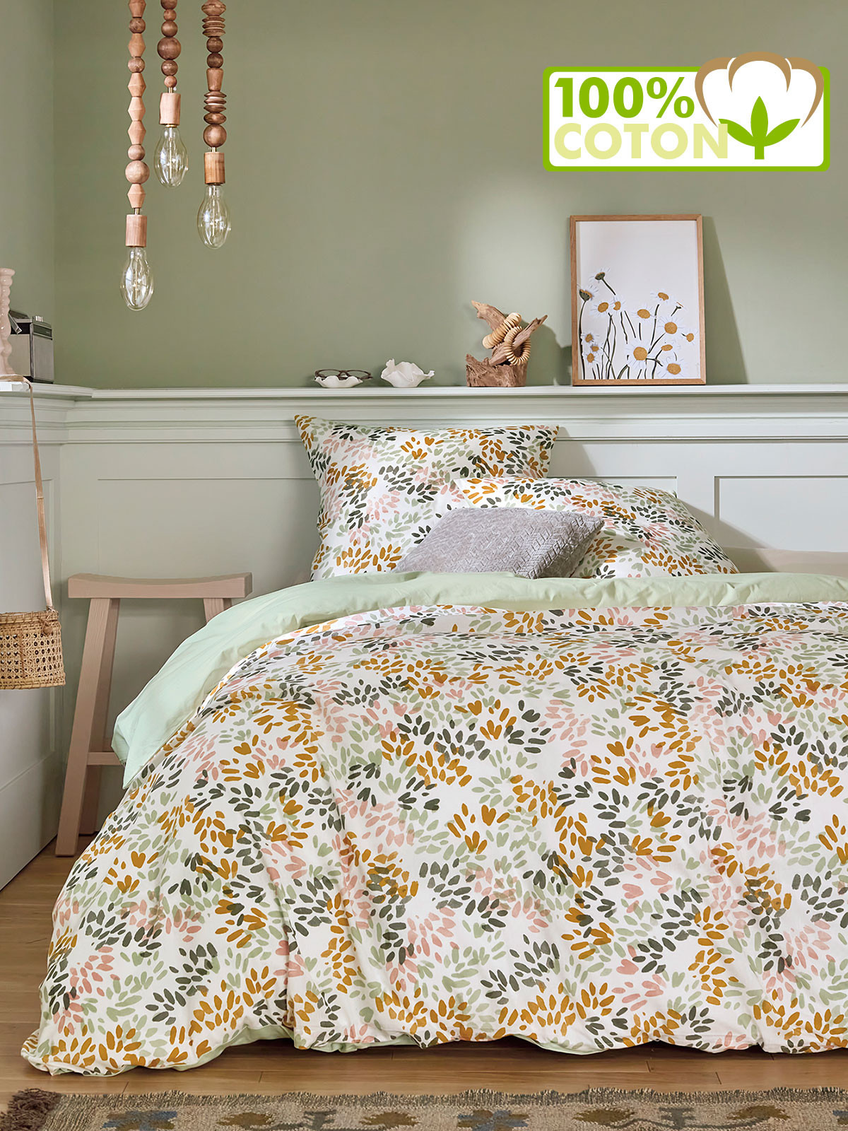 Parure fleurie 240x220 cm 2 personnes Parure fleurie 240x220 cm 2 personnes