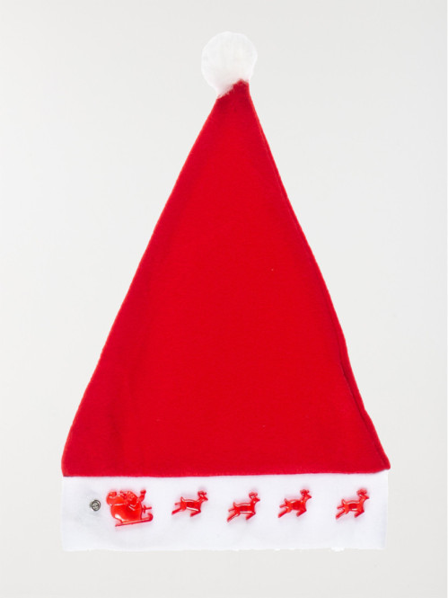 Bonnet de Noël rennes lumineux
