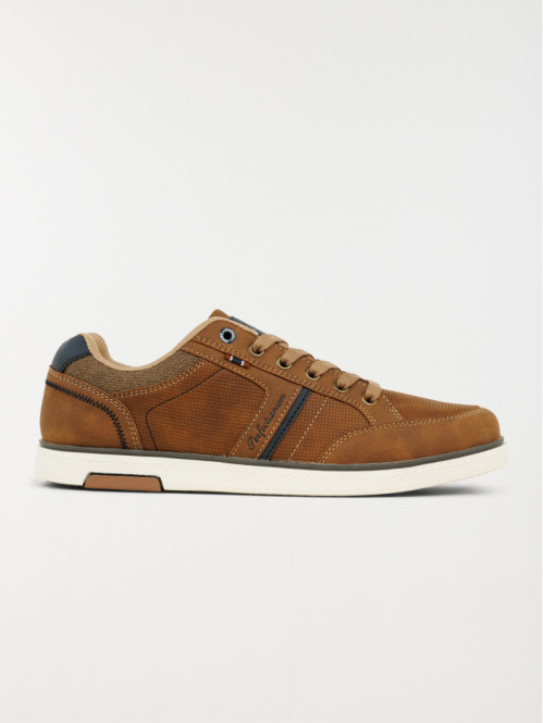 Baskets lacets homme marron...