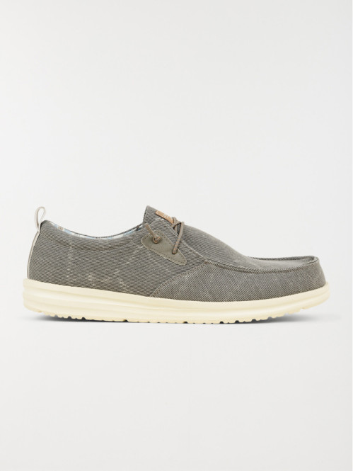 Chaussure bateau homme en toile (40-45)