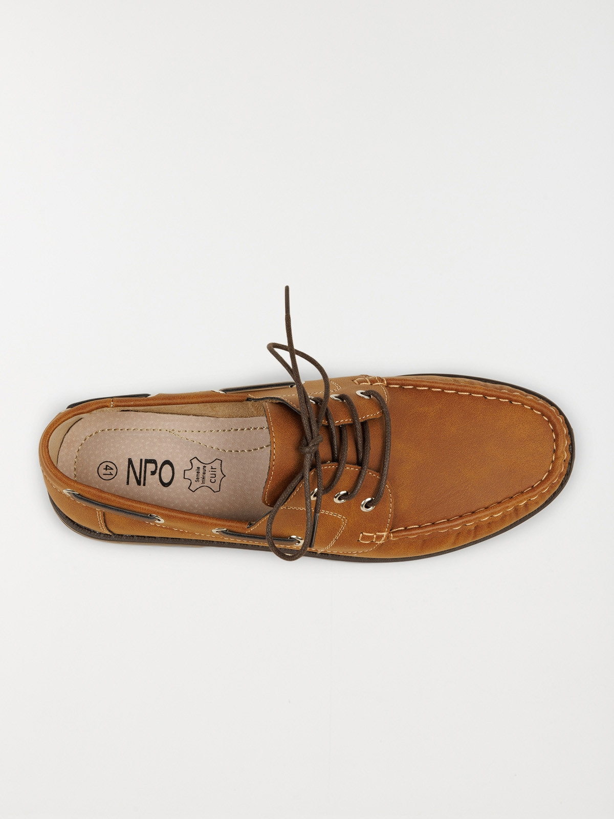 Chaussures bateaux homme tan (40-46)