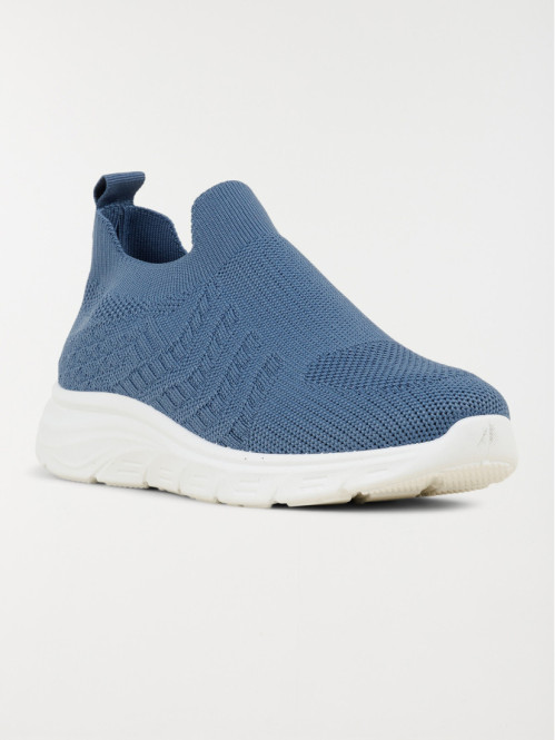 Basket chaussette bleue femme (36-41)