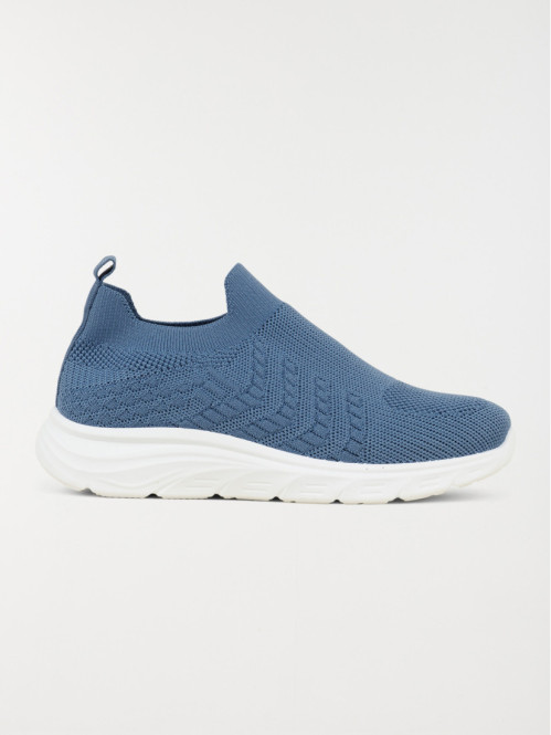 Basket chaussette bleue femme (36-41)