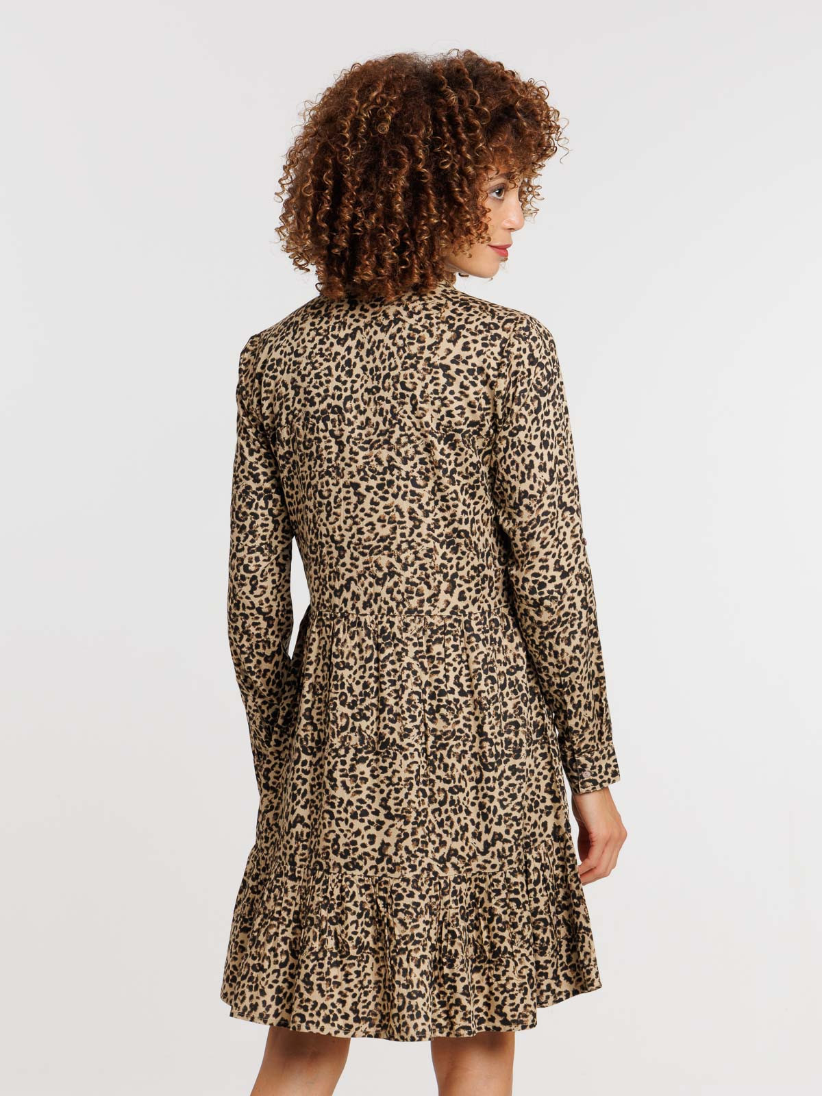 Robe chemise léopard femme