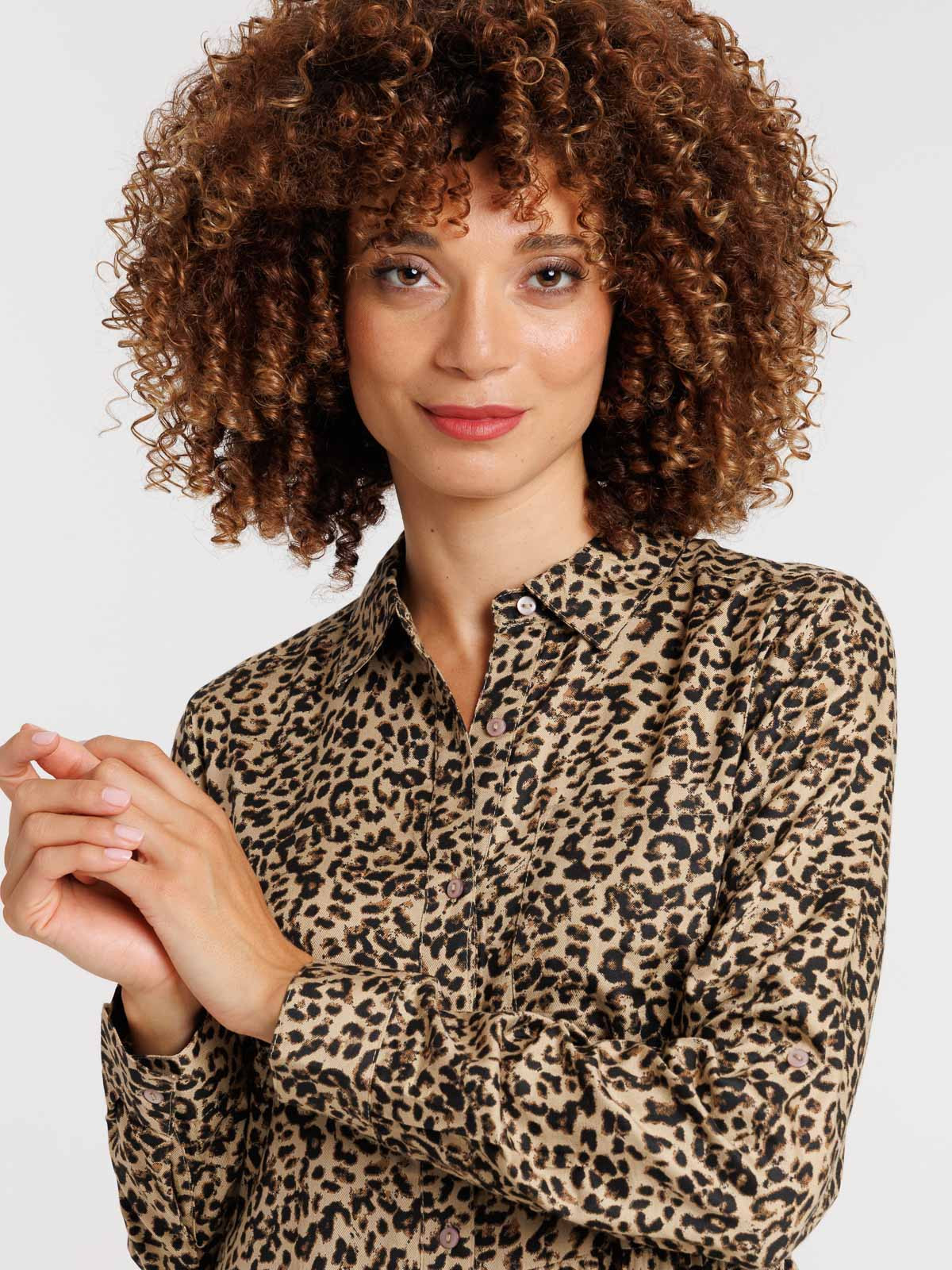 Robe chemise léopard femme