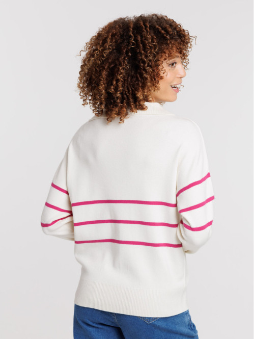 Pull col classique ricotta femme Pull col classique ricotta femme