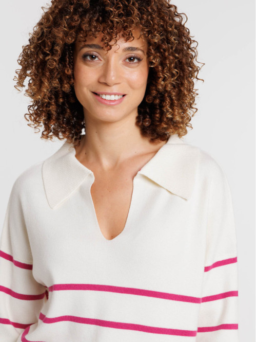 Pull col classique ricotta femme Pull col classique ricotta femme