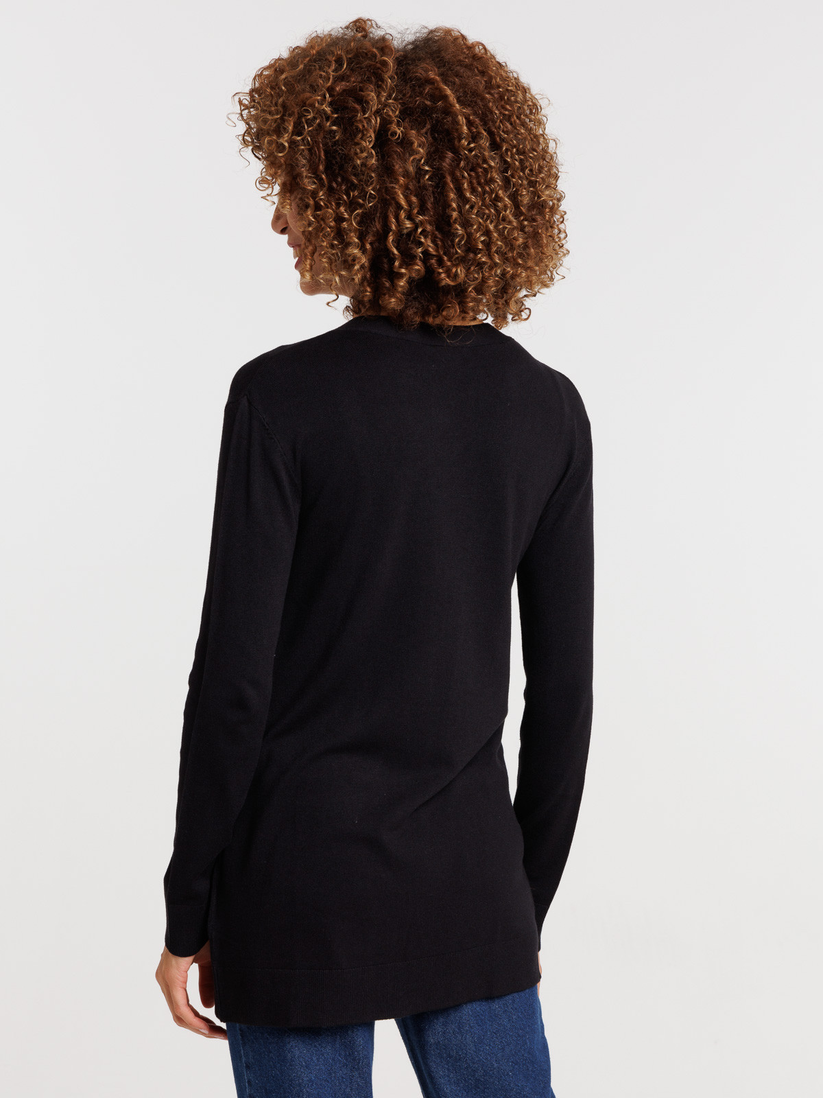 Gilet ouvert noir femme