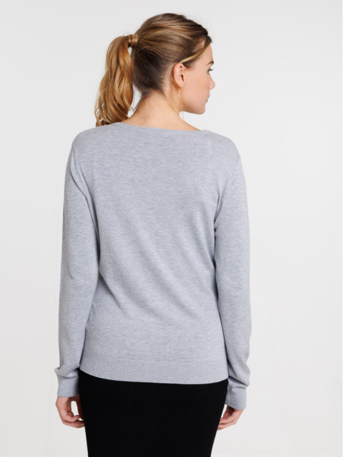 Gilet boutonné gris clair...