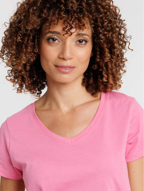 Tee-shirt femme col V