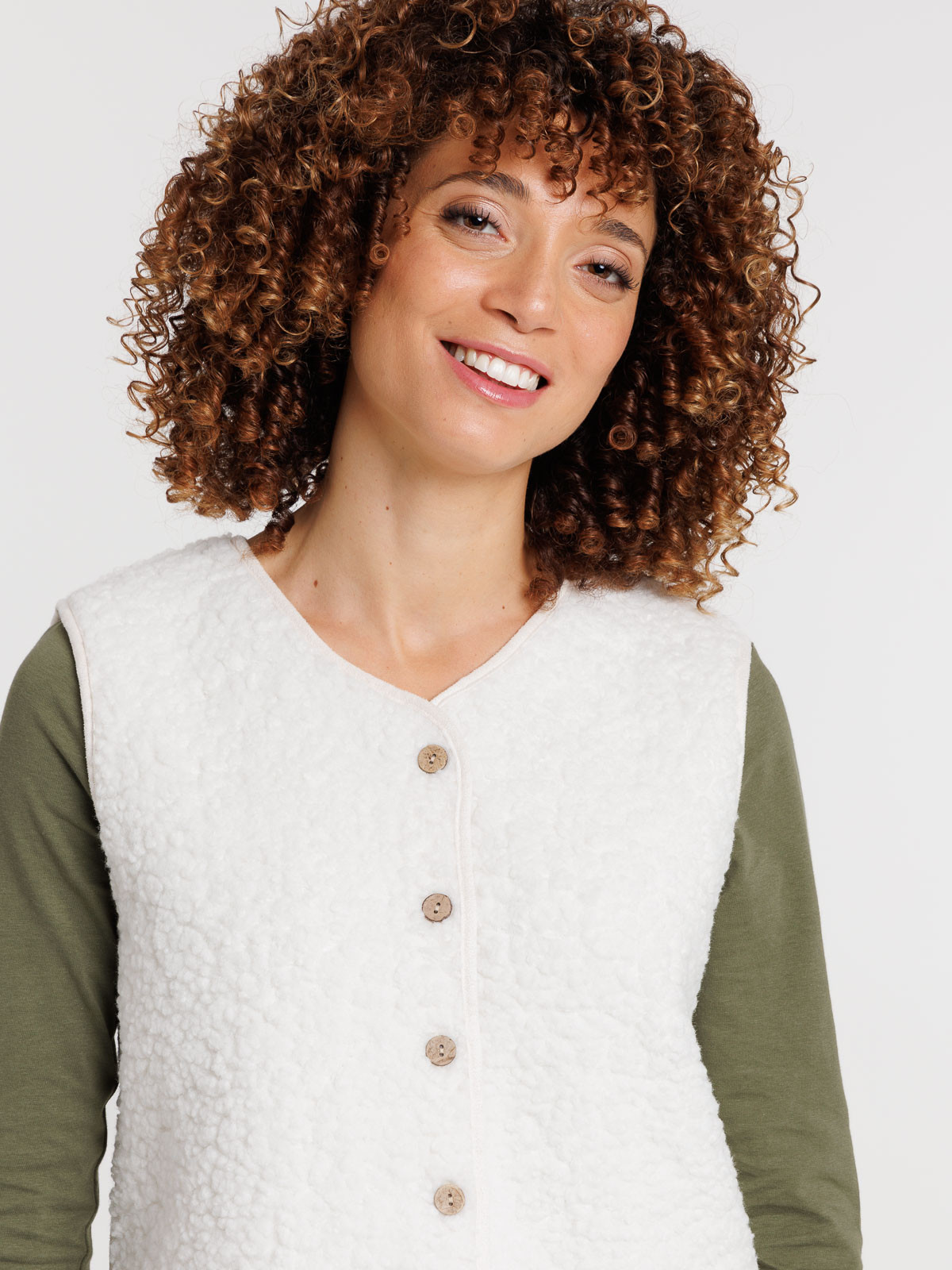 Gilet sans manches moumoute femme Gilet sans manches moumoute femme