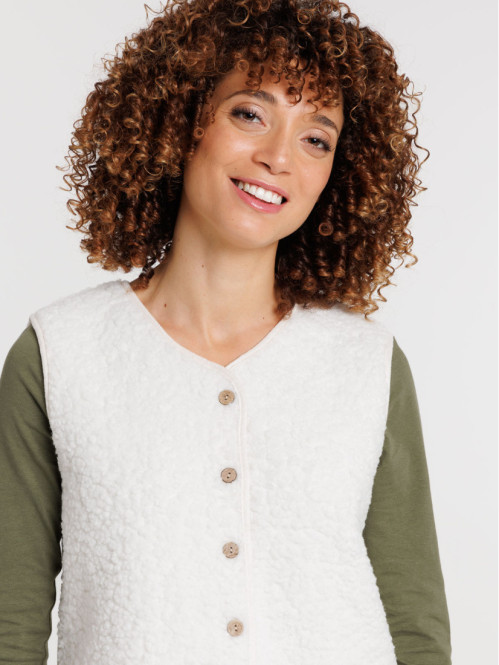 Gilet sans manches moumoute femme Gilet sans manches moumoute femme