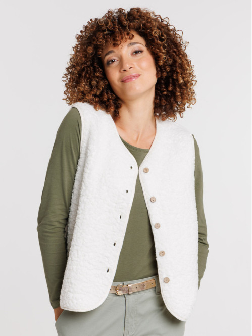 Gilet sans manches moumoute femme Gilet sans manches moumoute femme