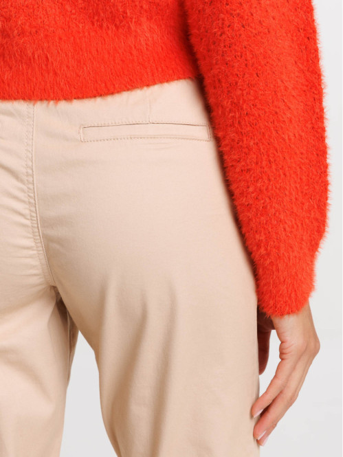 Pantalon chino rose fané femme