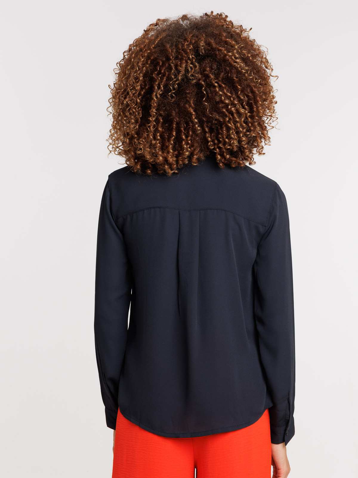 Chemise noire manches longues femme