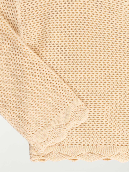 Pull col V ajouré fille...