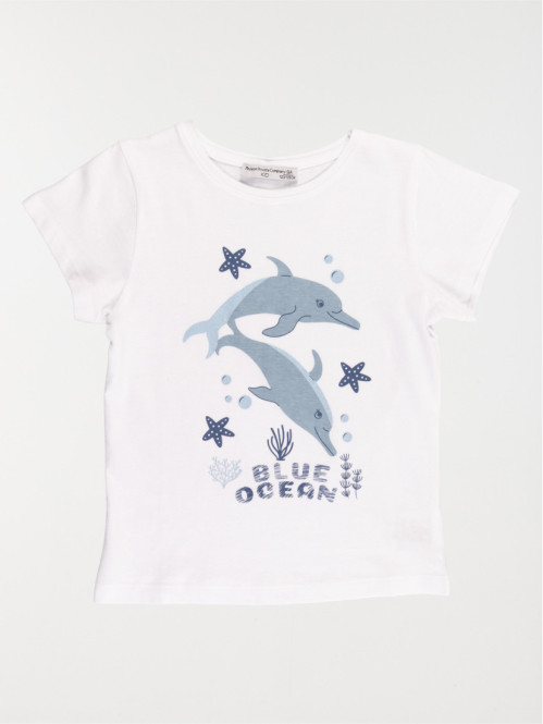 Tee-shirt dauphins fille (3-12A)