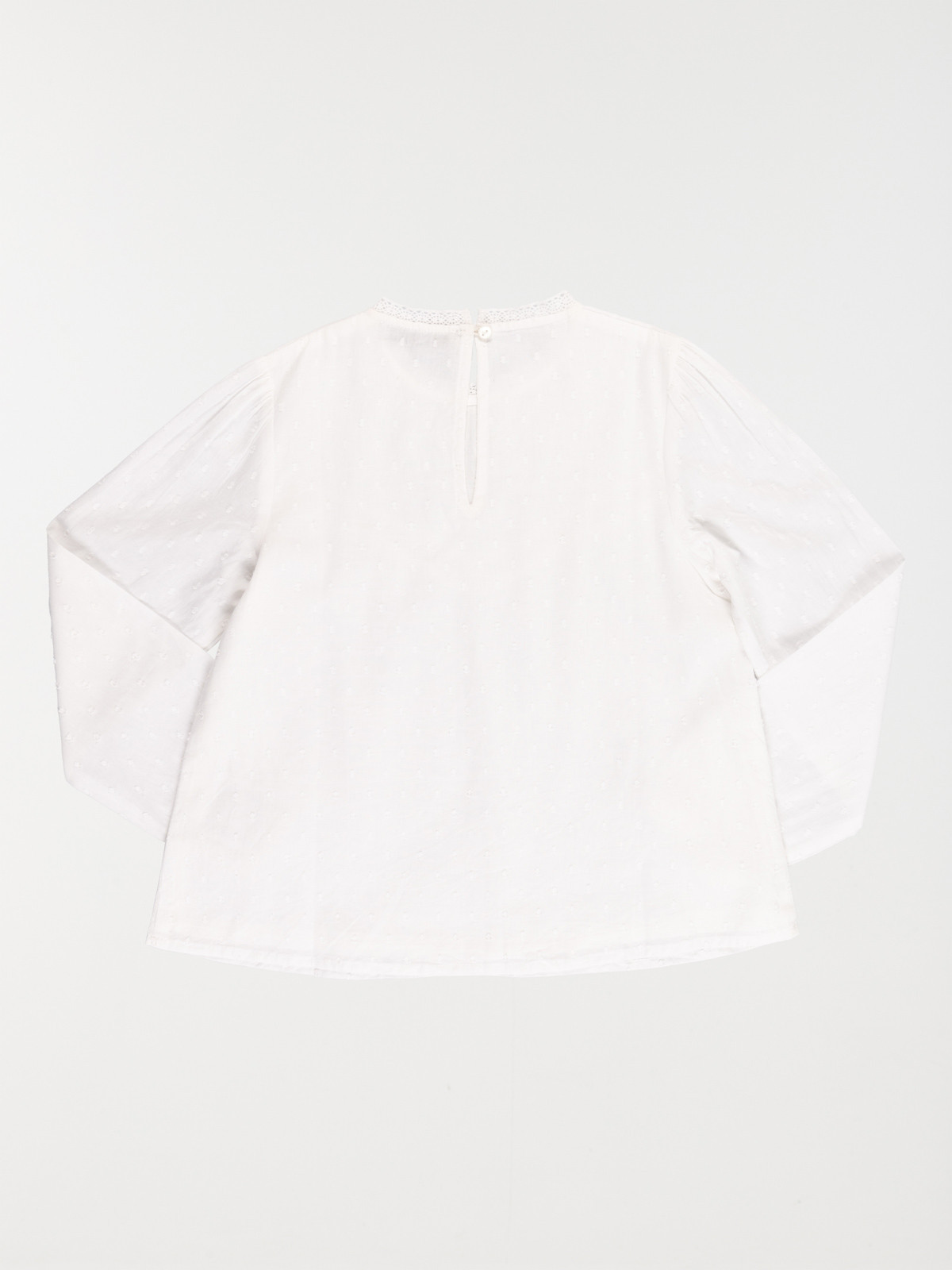 Blouse plumetis blanche fille (3-12A)