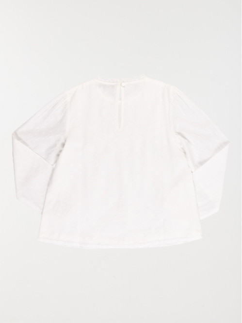 Blouse plumetis blanche...