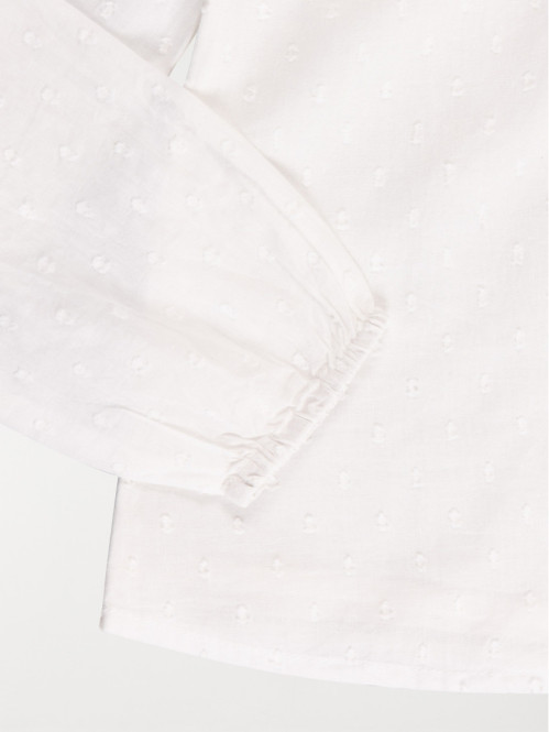 Blouse plumetis blanche...