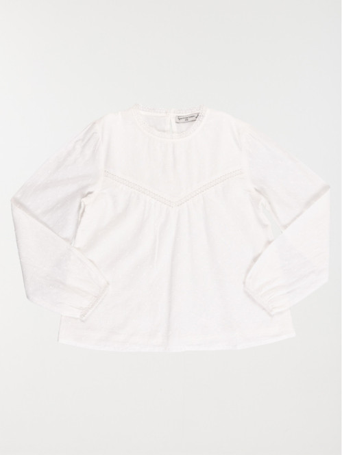Blouse plumetis blanche...
