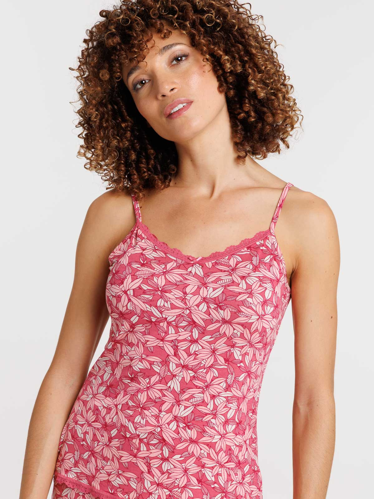 Pyjashort motif végétal red earth femme Pyjashort motif végétal red earth femme