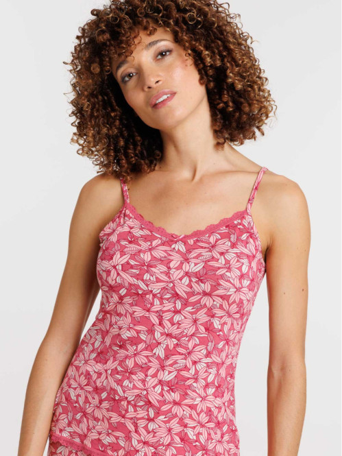 Pyjashort motif végétal red earth femme Pyjashort motif végétal red earth femme