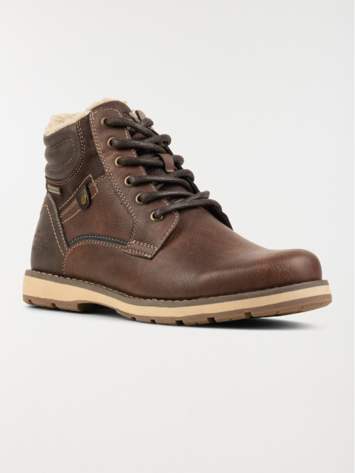 Bottines marrons fourrées homme (40-45) Bottines marrons fourrées homme (40-45)