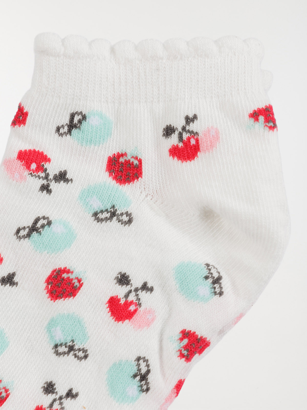 Lot de 3 paires chaussettes fruits fille Lot de 3 paires chaussettes fruits fille