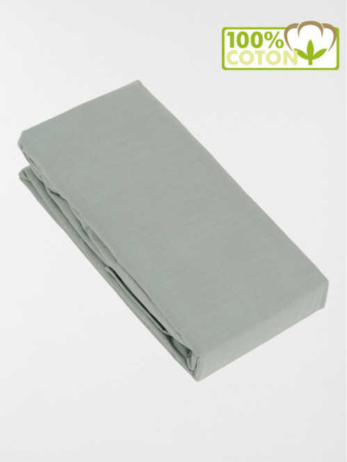 Drap housse 160 x 200 cm sauge