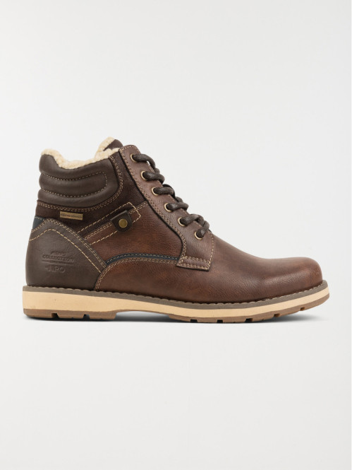 Bottines marrons fourrées homme (40-45)
