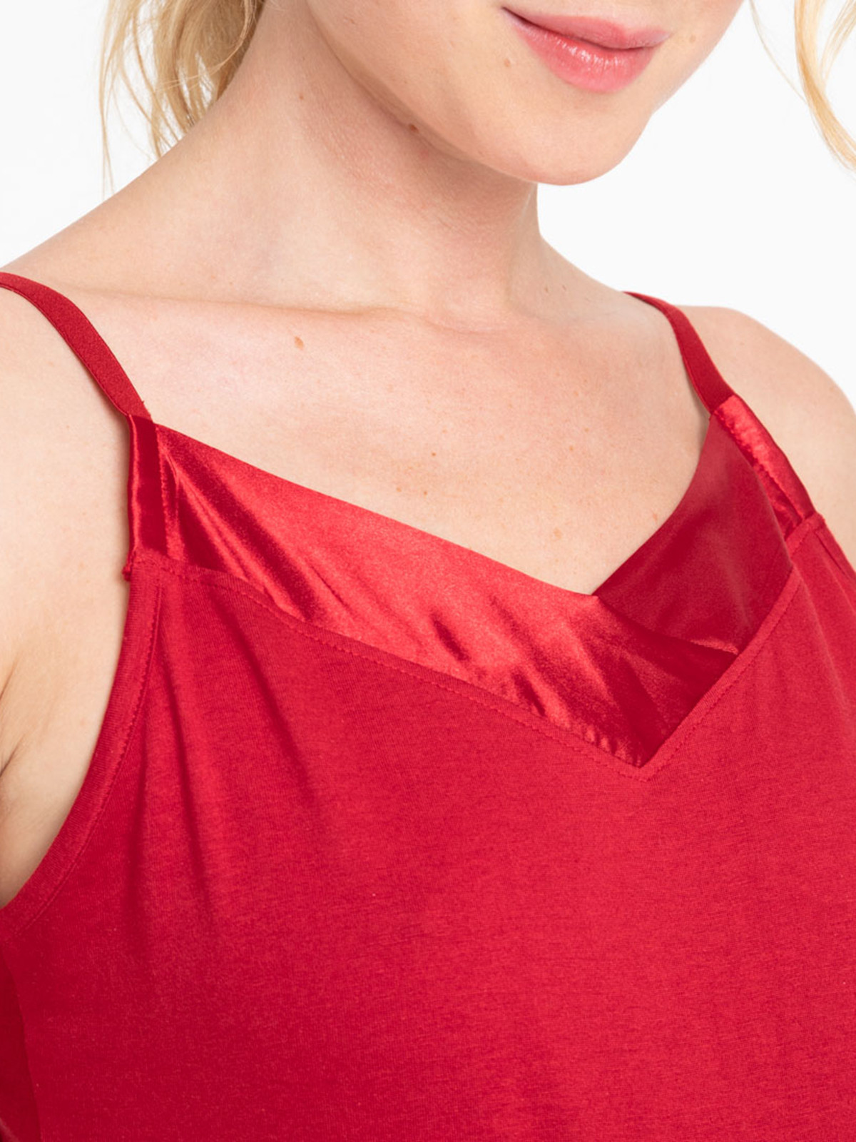 Débardeur col v rouge femme Débardeur col v rouge femme
