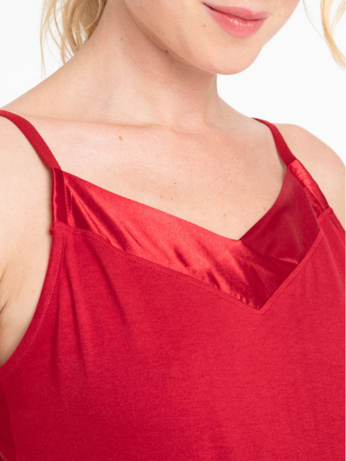 Débardeur col v rouge femme Débardeur col v rouge femme