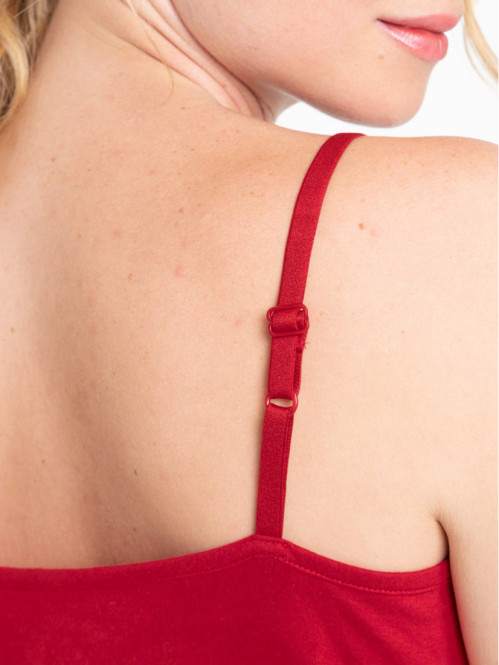 Débardeur col v rouge femme Débardeur col v rouge femme