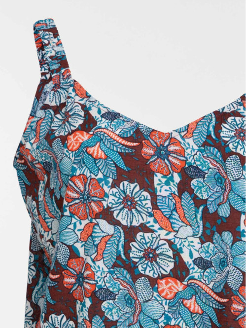 Top fleuri grande taille femme