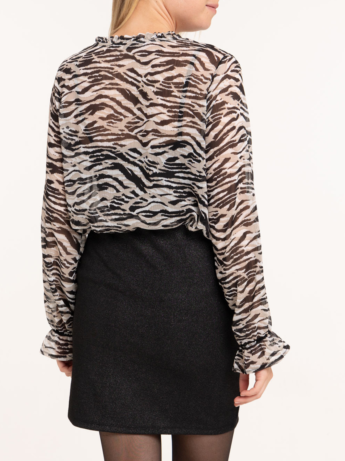 Blouse voile imprimé femme