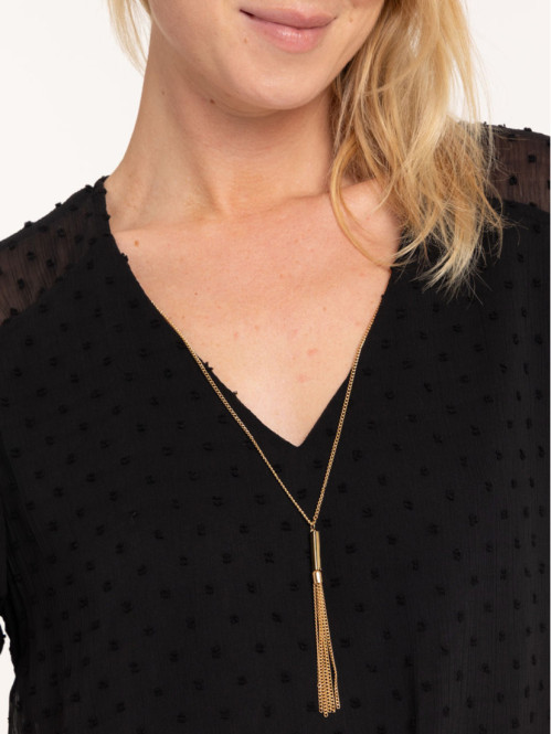 Robe collier en plumetis femme