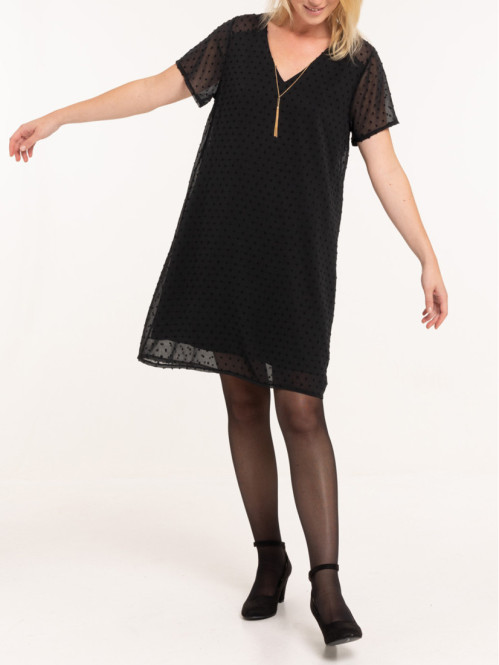 Robe collier en plumetis femme
