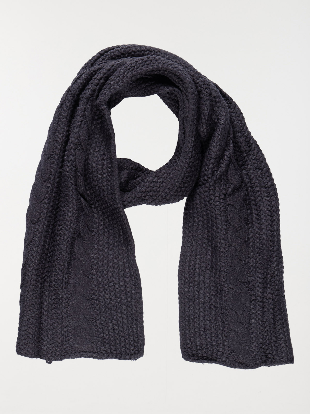 Echarpe maille tricot marine navy homme 