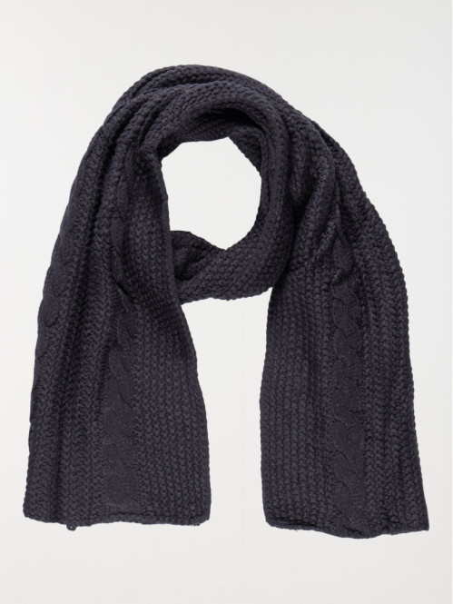 Echarpe maille tricot marine navy homme 