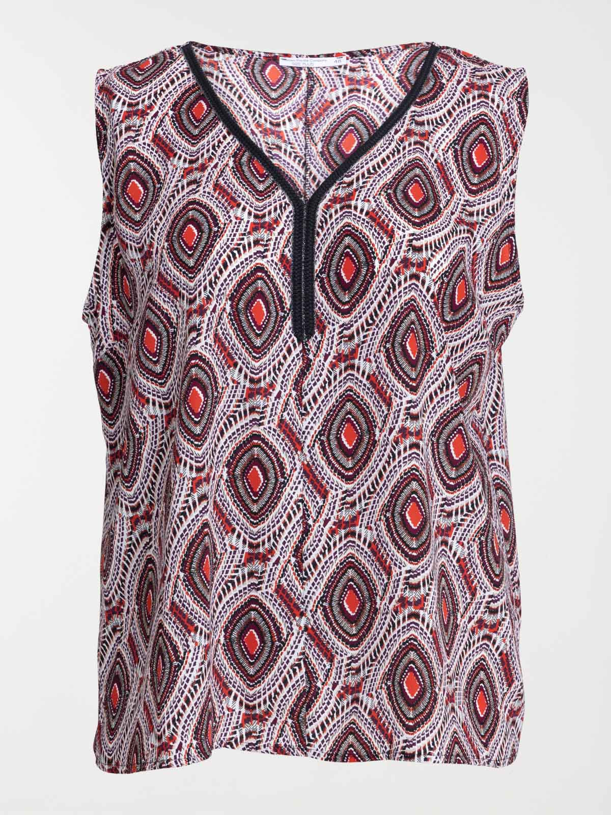 Blouse imprimée grande taille femme