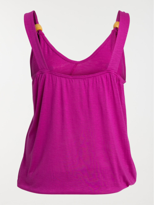 Débardeur aubergine grande taille femme