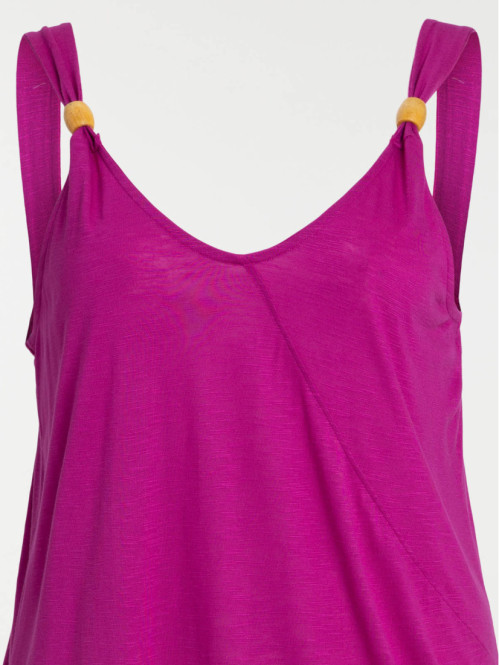 Débardeur aubergine grande taille femme