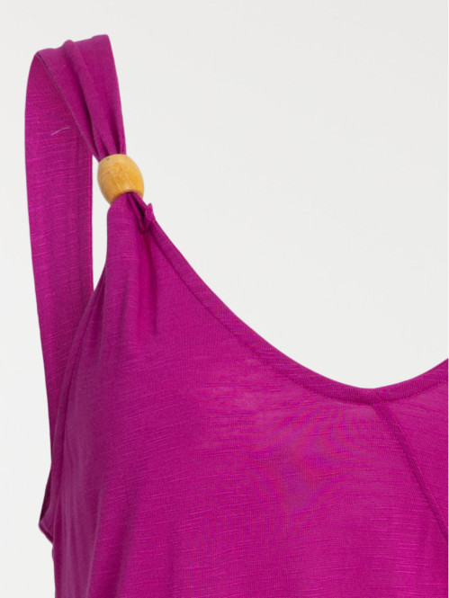 Débardeur aubergine grande taille femme
